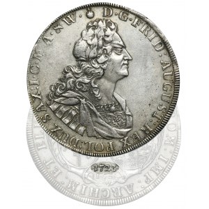 August II the Strong, Thaler Dresden 1723 IGS - RARE