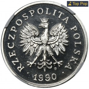 PRÓBA NIKIEL, 1 złoty 1990 - NGC PF69