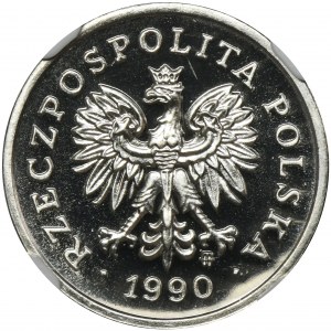 PRÓBA NIKIEL, 10 groszy 1990 - NGC PF69 CAMEO