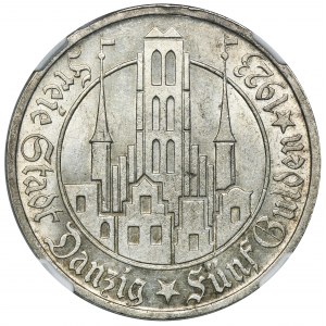 Wolne Miasto Gdańsk, 5 guldenów 1923 - NGC MS63
