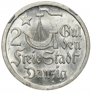 Freie Stadt Danzig, 2 Gulden 1923 - NGC MS63