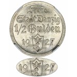 Wolne Miasto Gdańsk, 1/2 guldena 1927 - NGC MS63 - RZADSZY