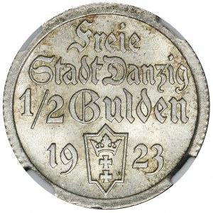 Freie Stadt Danzig, 1/2 Gulden 1923 - NGC MS63