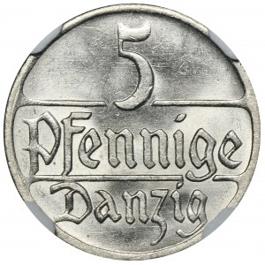Freie Stadt Danzig, 5 Fenig 1923 - NGC MS65
