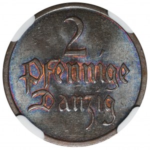 Wolne Miasto Gdańsk, 2 fenigi 1937 - NGC MS65 BN