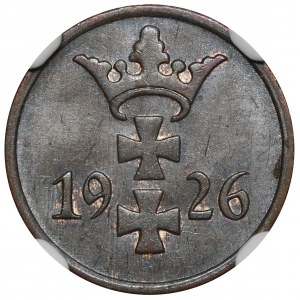 Wolne Miasto Gdańsk, 1 fenig 1926 - NGC MS64 BN