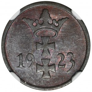 Wolne Miasto Gdańsk, 1 fenig 1923 - NGC MS64 BN