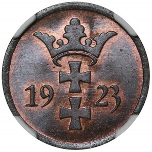 Freie Stadt Danzig, 2 Fechten 1923 - NGC MS65 BN