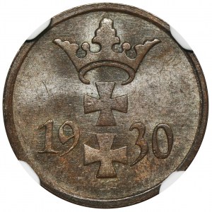 Wolne Miasto Gdańsk, 1 fenig 1930 - NGC MS65 BN