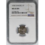 Free City of Danzig, 1 pfennige 1930 - NGC MS65 BN