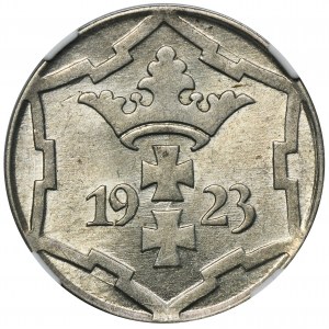 Wolne Miasto Gdańsk, 10 fenigów 1923 - NGC MS63