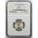 Free City of Danzig, 10 pfennige 1923 - NGC MS63