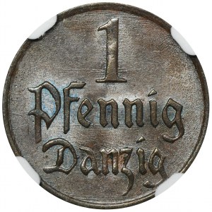 Free City of Danzig, 1 pfennige 1929 - NGC MS64 BN