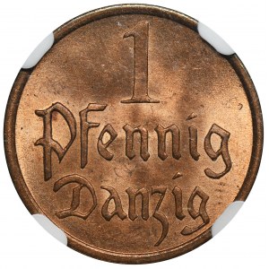 Freie Stadt Danzig, 1 Fenig 1937 - NGC MS65 RB
