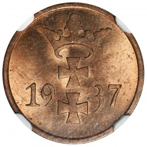 Freie Stadt Danzig, 1 Fenig 1937 - NGC MS65 RB