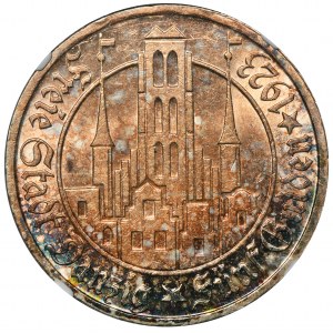 Wolne Miasto Gdańsk, 5 guldenów 1923 - NGC MS62 - PIĘKNE