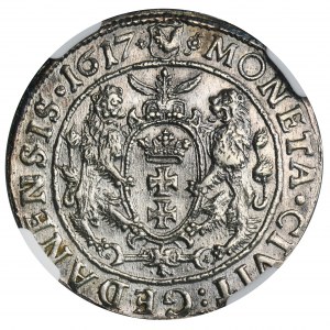 Sigismund III Vasa, 1/4 Thaler Danzig 1617 - NGC MS62