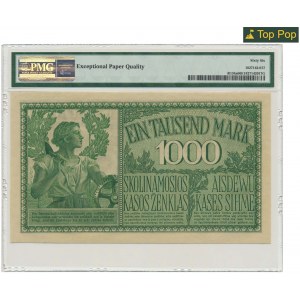 Kowno, 1.000 Mark 1918 - A - 6 digit serial - PMG 66 EPQ