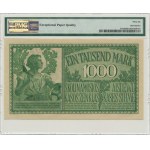 Kowno, 1.000 Mark 1918 - A - 6 digit serial - PMG 66 EPQ