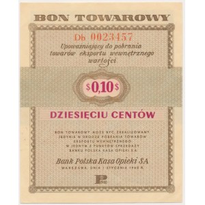 Pewex, 10 centów 1960 - Db - z klauzulą -