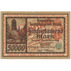 Danzig, 1 million Mark 1923 - red overprint -