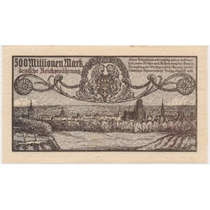 Danzig, 500 million Mark 1923 - gray purple print -