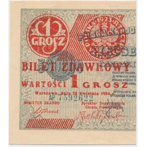 1 Pfennig 1924 - AP - linke Hälfte -