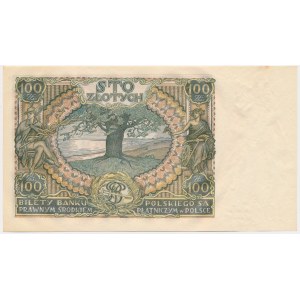 100 Zloty 1932 - Ser. AN. - lw. Striche am Boden -