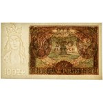 100 Zloty 1932 - Ser. AN. - lw. Striche am Boden -