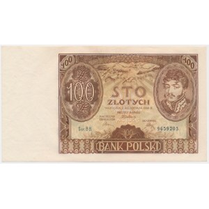 100 Gold 1934 - Ser. BB. - without additional znw. -
