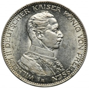 Germany, Kingdom of Prussia, Wilhelm II, 3 Mark Berlin 1914