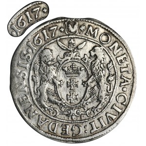 Sigismund III Vasa, 1/4 Thaler Danzig 1617 - PRVS:*