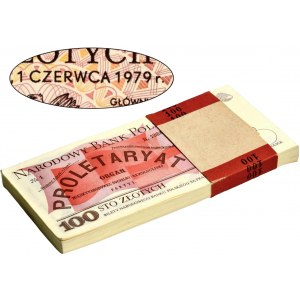 Paczka bankowa 100 złotych 1979 - FN - (100 szt.) - RZADKOŚĆ