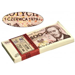 Paczka bankowa 100 złotych 1979 - FN - (100 szt.) - RZADKOŚĆ