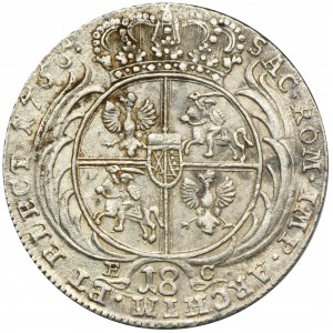 Augustus III of Poland, 18 Groschen Leipzig 1755 EC