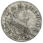 Zygmunt III Waza, Trojak Kraków 1622 - RZADKI, potrójna kryza