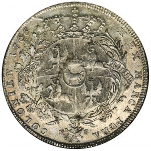 Poniatowski, Thaler Warschau 1766 FS - Waffenschmied - Variante 32.a11 - NGC AU58