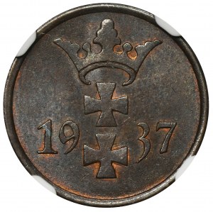 Free City of Danzig, 1 Pfennig 1937 - NGC MS65 BN