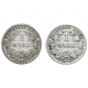 Satz, Deutschland, Deutsches Reich, 1 Mark 1876 (2 Stück).