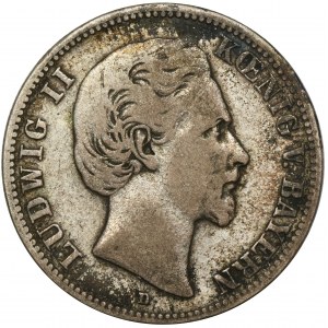 Germany, Bavaria, Ludwig II, 2 Mark Munich 1876 D