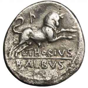 Roman Republic, L. Thorius Balbus, Denarius