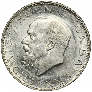 Germany, Bavaria, Ludwig III, 3 Mark Munich 1914 D