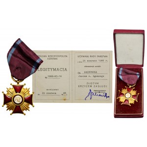 Communist Party, Gold Cross of Merit with ID card