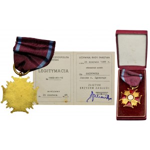 Communist Party, Gold Cross of Merit with ID card