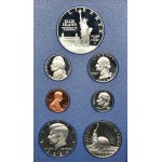 USA, Zestaw rocznikowy monet lustrzanych 1986 (7 szt.)