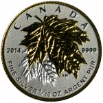 Kanada, 2014 Jahrgang gespiegelt Münzsatz (5 Stück).
