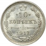 Russia, Nicholas II, 10 Kopeck Petersburg 1917 BC - RARE