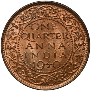 India, British India, George VI, 1/4 Anna Bombay 1940