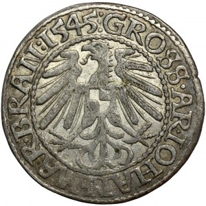 Śląsk, Księstwo Krośnieńskie, Jan Kostrzyński, Grosz Krosno 1545 - RZADKI