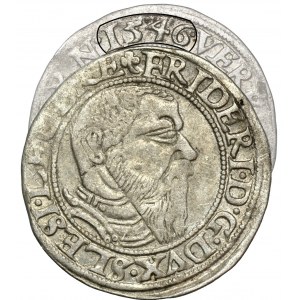 Schlesien, Herzogtum Legnicko-Brzesko-Wołowo, Friedrich II, Pfennig von Legnica 1546 - SEHR RAR